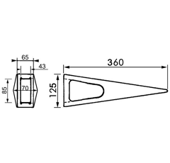 Schar für Unterbodenlockerer JEAN DE BRU Original - RJ02/0171020