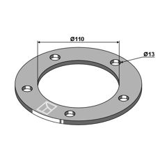 Anneau de renfort 170 mm pour bineuse adaptable - BlackSteel©