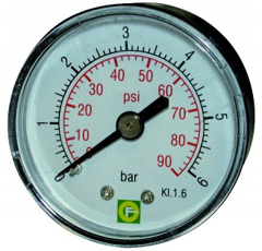 Manomètre Ø 50 mm 1/4" dorsal