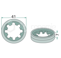 Rondelle 41x7 pour broyeur PERFECT adaptable 