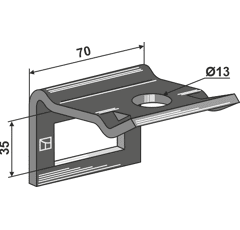 Bride de fixation 50 x 12 mm double spire adaptable BlackSteel©