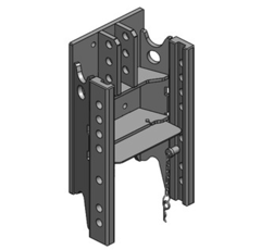 Lagerbock HVLB,W= 330 S32, kurz, MB-Trac BR 440 BR 441 Schwarz, Scharmüller
