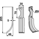 Fräsmesser Links 205 x 30 Honda Nachbau