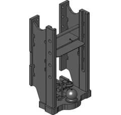 Lagerbock HVLB, Kugel 80W= 330 S32, Mercedes Benz Unimog Schwarz, Scharmüller