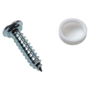 Kennzeichenblechschraube 5,6x22 mit weißer PVC-Kappe - 100 Stk.