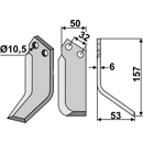 Fräsmesser Rechts 157 x 50 Pasquali Nachbau