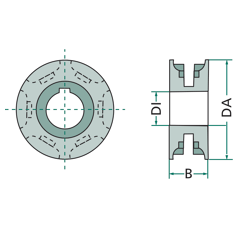 Noix étoilée bergmann 6 dents 162148 adaptable