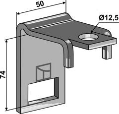 Bride de fixation dent Ø 12,5 adaptable BlackSteel©