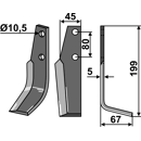Fräsmesser Rechts 199 x 45 Goldoni Nachbau
