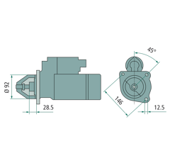Démarreur MAHLE LETRIKA 12 V - 3,2 kW /  MS 145