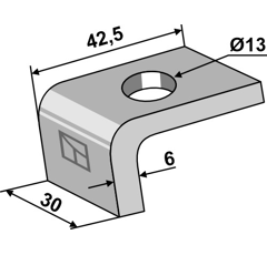 Pièce de serrage pour faneuse MASSEY FERGUSON FEL160305 adaptable - BlackSteel©