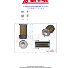 Filtre à air adaptable HIFI FILTER SA16018