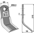Schlegelmesser 215 x 60 x 48 x 7 mm für Mulcher SAUERBURGER 0.006.00.3845 - Nachbau