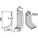 Fräsmesser - links MAS52L Maschio Nachbau