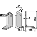 Fräsmesser Rechts 160 x 60 Sicma Nachbau