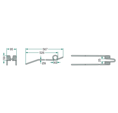Federzinken DEUTZ-FAHR 06580259
