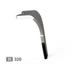 Dent de herse rotative Droite 3 plaquettes carbure triangulaires, fixation rapide LEMKEN 33710011 adaptable