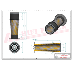 Filtre à air primaire adaptable HIFI FILTER SA16397