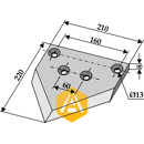 Couteau centrale pour faucheuse REDROCK 100085 adaptable - Blacksteel©