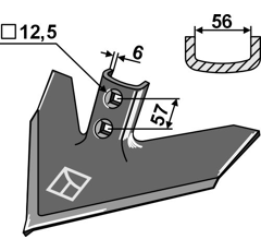 Soc à patte d’oie pour cultivateur JOHN DEERE N182046 adaptable