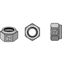 Ecrou hexagonal à freinage interne - M16x1,5 - 8.8 adaptable - Blacksteel©