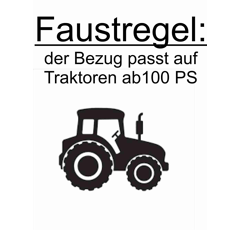 Semi Passform Schonbezug mit Rückenverlängerung FS 7