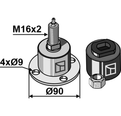 Nabe für Fingerhacke Ø250/Ø310mm - K.FH 99102 | Kult Kress - Nachbau