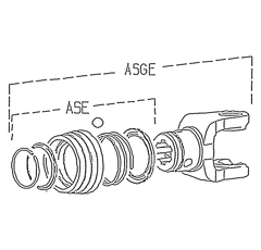 Mâchoire extremite 1"3/8 6C 32x76 mm verrou à billes ASGE | WALTERSCHEID
