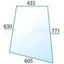 Vitre de porte D/G pour machine agricole FORD 520414 adaptable