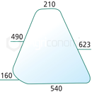 Vitre latérale droite de machine agricole FIAT - FORD 5120154 adaptable