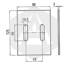 Grattoir 125 x 90 x 3 mm C648910 adaptable
