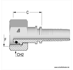 Pressnippel 20S M30x2,0 DN19ILM3020SIG Alfagomma