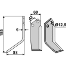 Fräsmesser Links 185 x 60 Pasquali Nachbau