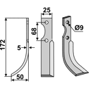 Fräsmesser Links 172 x 25 Pasquali Nachbau