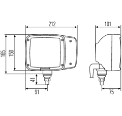 Phare avant pour machine agricole MANITOU - MERLO 11881088 - 7026613 - AZ54038 adaptable