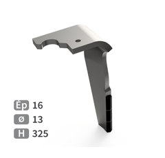 Dent de herse rotative Droite avec 3 plaquettes carbure MASCHIO GASPARDO M36100252 adaptable