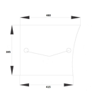 Vitre de porte inférieure pour tracteur JOHN DEERE L57905 adaptable