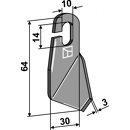 Fléau gauche à ailettes pour broyeur AMAZONE 995778 adaptable