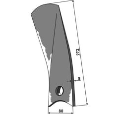 Versoir gauche pour déchaumeur PÖTTINGER 9762500370 adaptable - BlackSteel©
