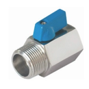 Vanne compacte en inox mâle/femelle 63 bars adaptable