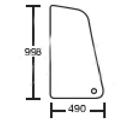 Vitre latérale gauche pour MERLO 034916|044166 adaptable