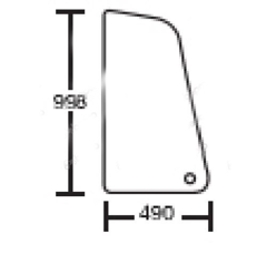Vitre latérale gauche pour MERLO 034916|044166 adaptable
