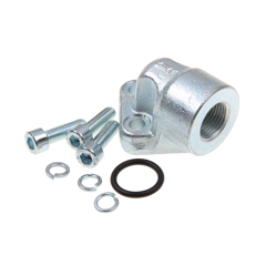 Winkel-Schraubflansch 90°   IG 3/8"BPSmax. Betriebsdruck 315 bar,O-Ring 15,88 x 2,62, 3-Loch-Flansch  WF30IGBSP383