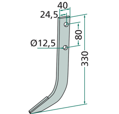 Dent pour butteur RUMPSTAD RS1874 adaptable