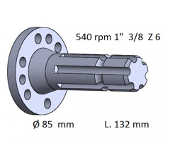 Arbre de prise de force pour machine agricole CLAAS/RENAULT - SAME 7700027578 adaptable