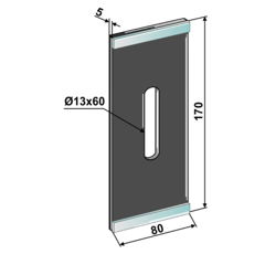 Racloir métallique pour rouleau packer RABE 84060009 adaptable - BlackSteel©