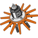 Fingerhackelement komplett mit Lager - Ø240mm - K.U.L.T - weich