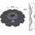 Disque crénelé ∅510x5 pour déchaumeur VÄDERSTAD 170097 adaptable - Blacksteel©