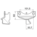 Abstreifer für Packerwalze - links 873561300 Pöttinger Original