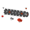Segment mit 9 gezackten Scheiben Ø610 für Grubber – Nachbau  